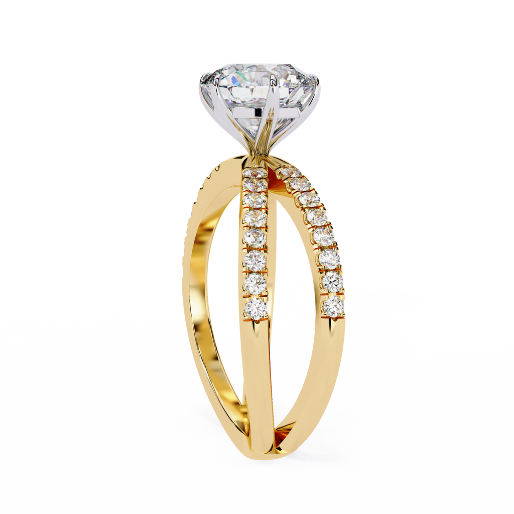 2.00ct Round Brilliant Lab-Grown Diamond Ring | Pavé Gallery & Pavé Shank | VR260039