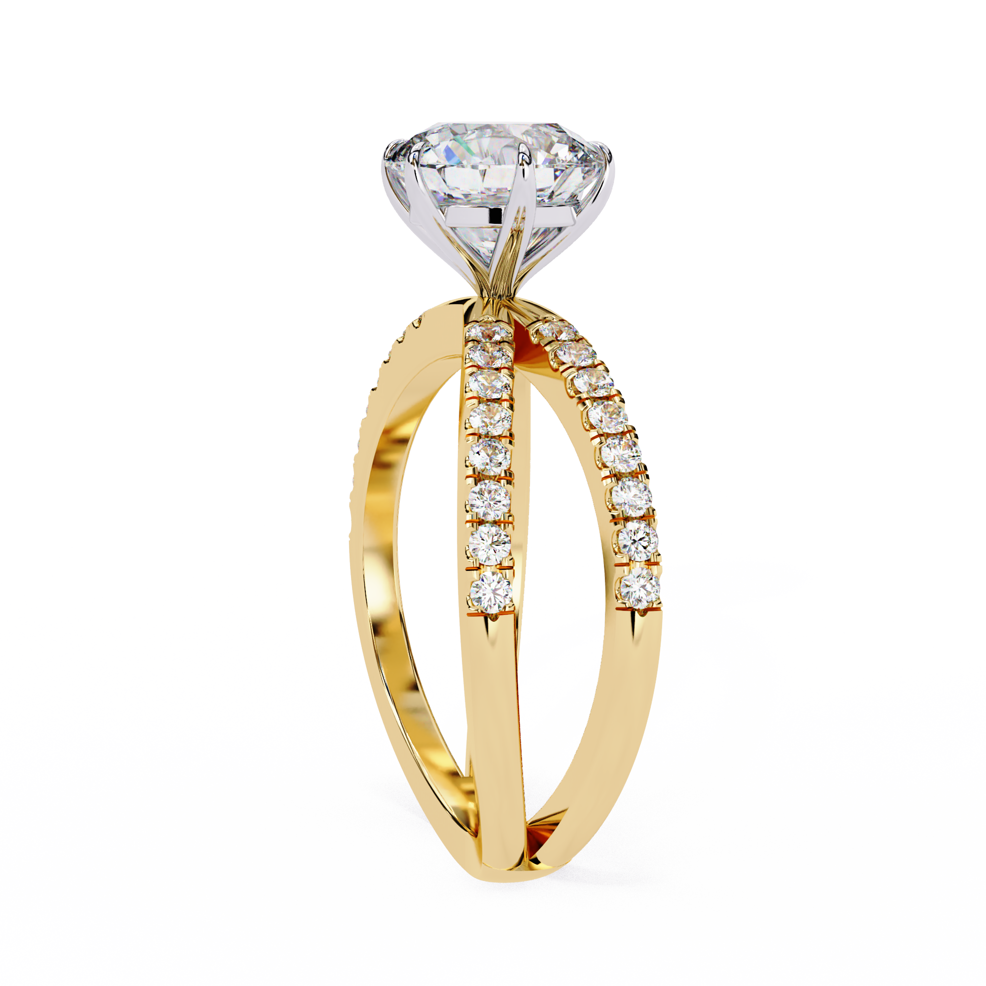 2.00ct Round Brilliant Lab-Grown Diamond Ring | Pavé Gallery & Pavé Shank | VR260039