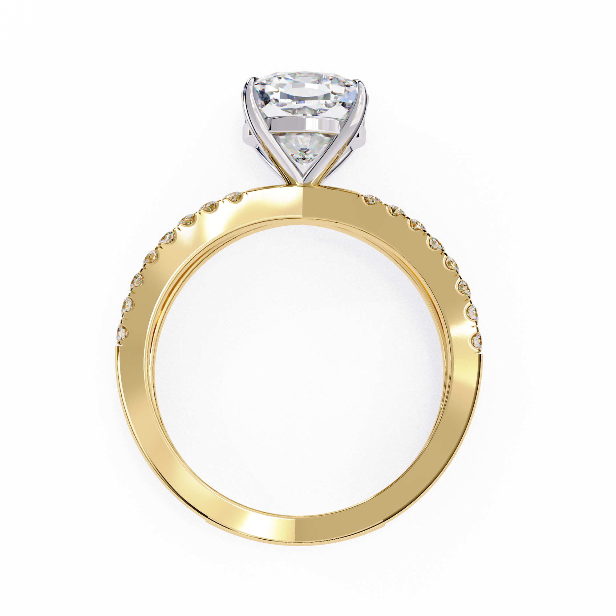 2.50ct Round Brilliant Lab-Grown Diamond Ring | Pavé Gallery & Pavé Shank | VR260040