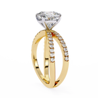 2.50ct Round Brilliant Lab-Grown Diamond Ring | Pavé Gallery & Pavé Shank | VR260040