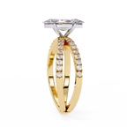1.00ct Marquise Cut Lab-Grown Diamond Ring | Pavé Gallery & Pavé Shank | VR260041