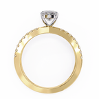 1.00ct Marquise Cut Lab-Grown Diamond Ring | Pavé Gallery & Pavé Shank | VR260041