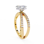 1.20ct Oval Cut Lab-Grown Diamond Ring | Pavé Gallery & Pavé Shank | VR260042