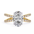 1.20ct Oval Cut Lab-Grown Diamond Ring | Pavé Gallery & Pavé Shank | VR260042