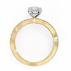 1.20ct Oval Cut Lab-Grown Diamond Ring | Pavé Gallery & Pavé Shank | VR260042