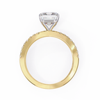 2.50ct Radiant Cut Lab-Grown Diamond Ring | Pavé Gallery & Pavé Shank | VR260044