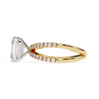 2.50ct Radiant Cut Lab-Grown Diamond Ring | Pavé Gallery & Pavé Shank | VR260044