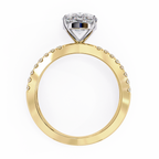 1.50ct Pear Cut Lab-Grown Diamond Ring | Pavé Gallery & Pavé Shank | VR260045