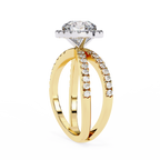 1.50ct Round Brilliant Lab-Grown Diamond Ring | Pavé Halo & Pavé Shank | VR260048