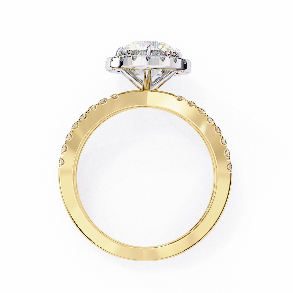 1.50ct Round Brilliant Lab-Grown Diamond Ring | Pavé Halo & Pavé Shank | VR260048