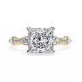 Princess-Cut Lab-Grown Diamond Ring | Pavé Gallery & Marquise Diamond Shank | VR260065