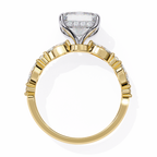 Princess-Cut Lab-Grown Diamond Ring | Pavé Gallery & Marquise Diamond Shank | VR260065