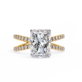 2.50ct Radiant Cut Lab-Grown Diamond Ring | Pavé Gallery & Pavé Shank | VR260044
