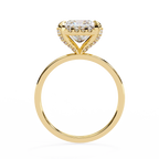 Princess-Cut Lab-Grown Diamond Halo Ring | Pavé Halo & Gallery Design | VR260087