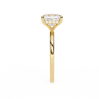 Princess-Cut Lab-Grown Diamond Solitaire Ring | Pavé Gallery & Plain Shank | VR260090