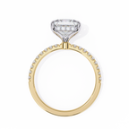 Princess-Cut Lab-Grown Diamond Solitaire Ring | Pavé Gallery & Pavé Shank | VR260091