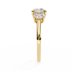 Cushion-Cut Lab-Grown Diamond Three-Stone Ring | Decorative Gallery | 4.00ct Total | VR260095
