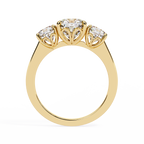 Cushion-Cut Lab-Grown Diamond Three-Stone Ring | Decorative Gallery | 4.00ct Total | VR260095
