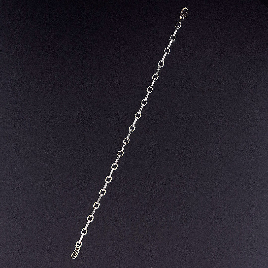 Diamond Link Bracelet - Gold-Plated (Vermeil) Lab-Grown Diamonds | VB220020