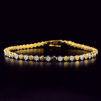 Two-Tone Hexagonal Tennis Bracelet -Gold-Plated (Vermeil) Lab-Grown Diamonds | VB220029