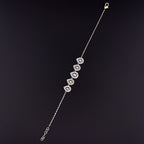 Five-Stone Teardrop Halo Bracelet -Gold-Plated (Vermeil) Lab-Grown Diamonds | VB250080