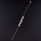Five-Stone Teardrop Halo Bracelet -Gold-Plated (Vermeil) Lab-Grown Diamonds | VB250080