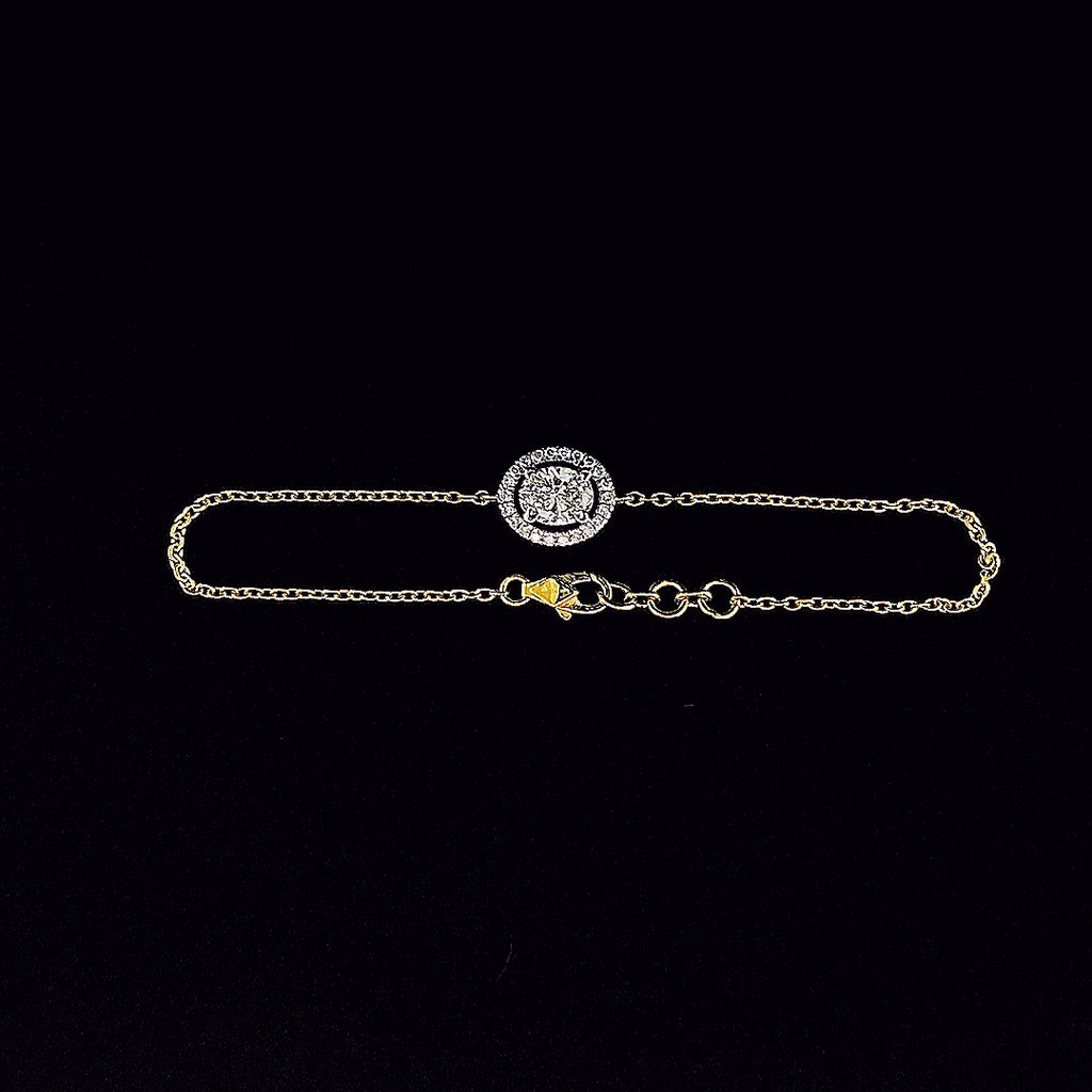 Halo Diamond Bracelet - Gold-Plated (Vermeil) Lab-Grown Diamonds | VB250274