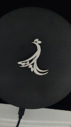 Peacock Diamond Brooch - Gold-Plated (Vermeil) Lab-Grown Diamonds | VBH240007