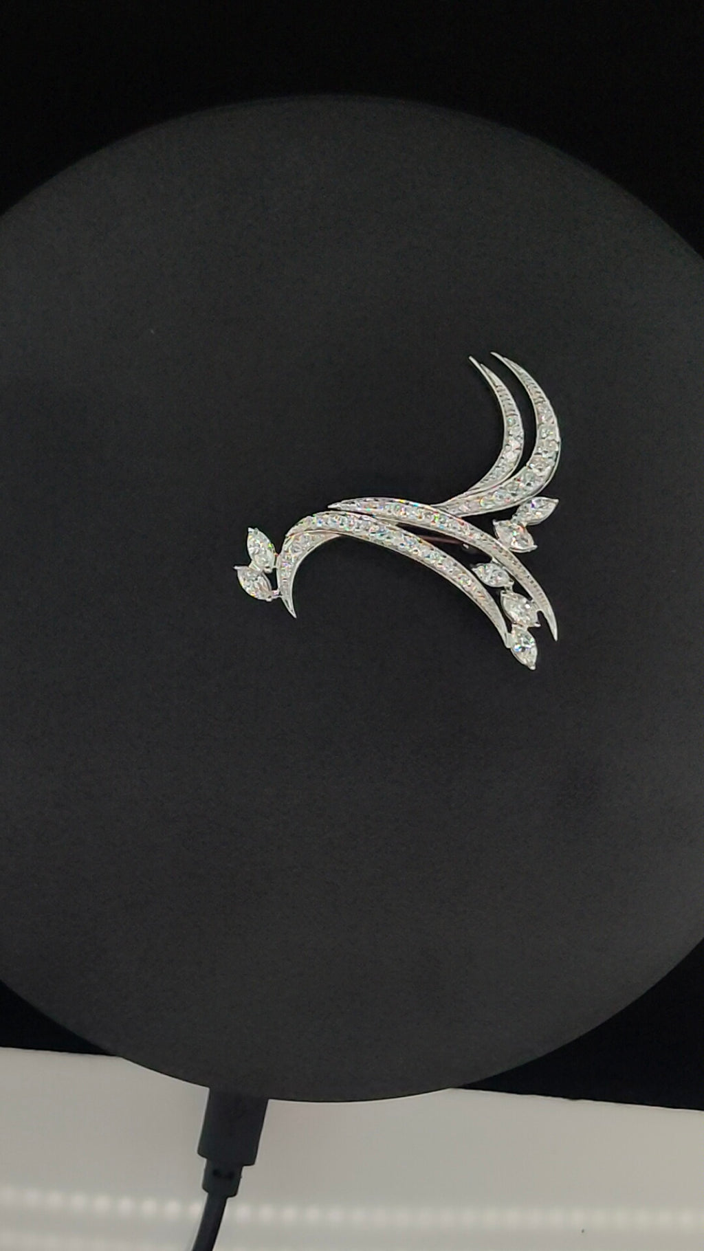 Peacock Diamond Brooch - Gold-Plated (Vermeil) Lab-Grown Diamonds | VBH240007