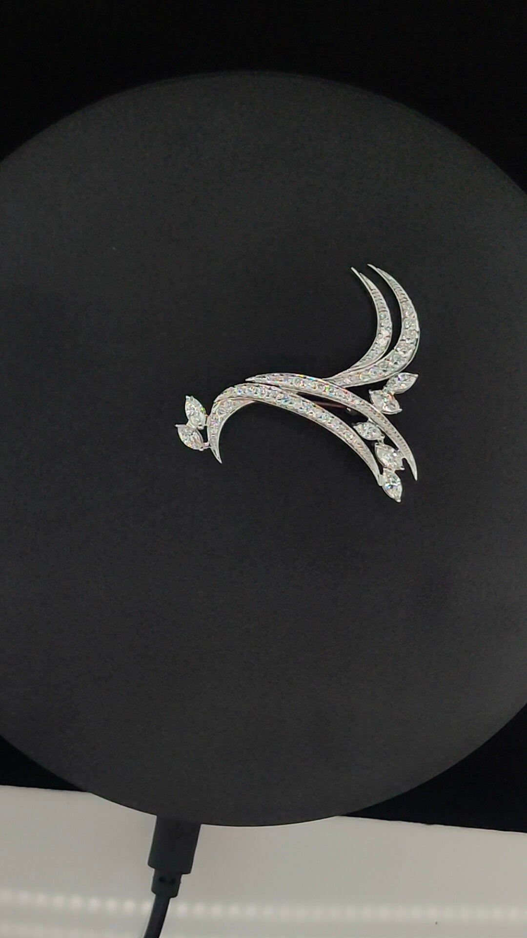 Peacock Diamond Brooch - Gold-Plated (Vermeil) Lab-Grown Diamonds | VBH240007