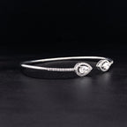 Pear & Marquise Halo Flexi Bangle -Gold-Plated (Vermeil) Lab-Grown Diamonds | VBN230365