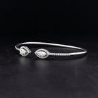 Pear & Marquise Halo Flexi Bangle -Gold-Plated (Vermeil) Lab-Grown Diamonds | VBN230365
