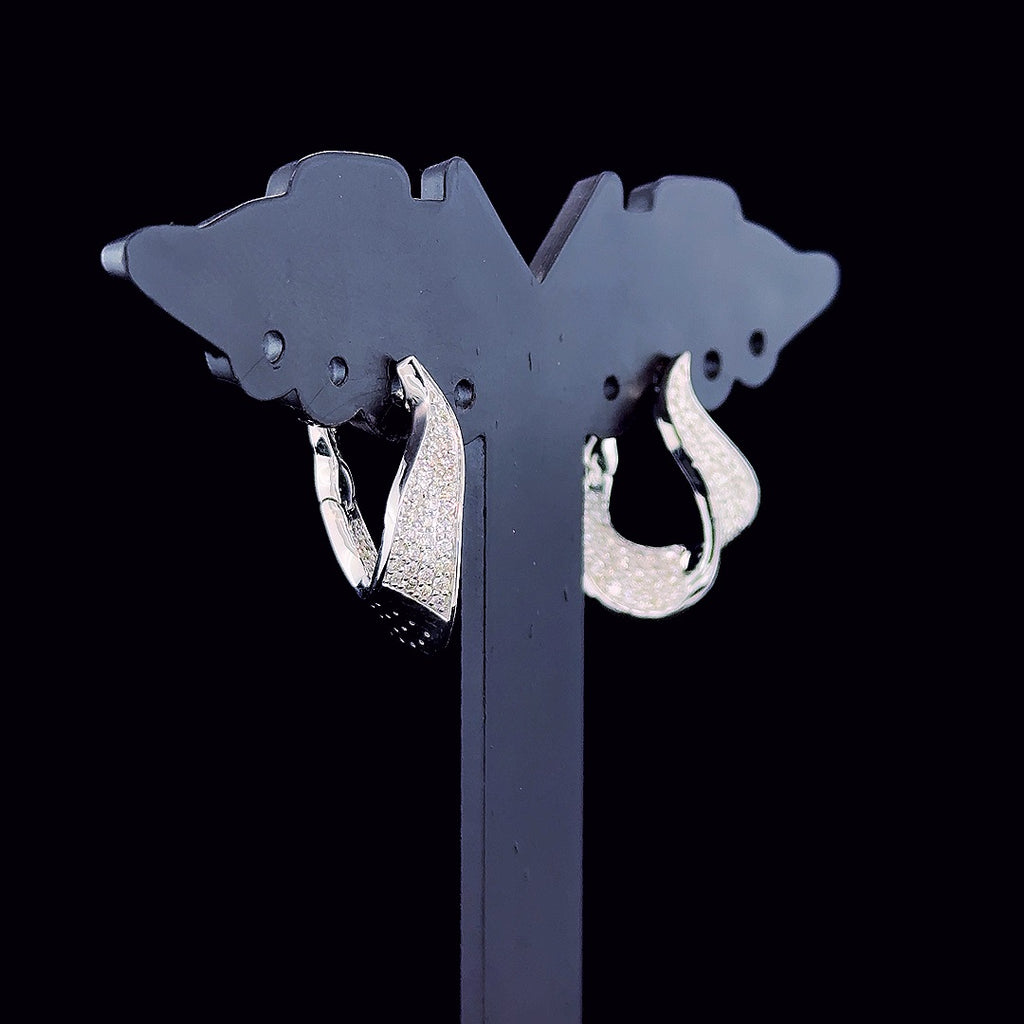 Flame Pavé Stud Earrings - Gold-Plated (Vermeil) Lab-Grown Diamonds | VE232298