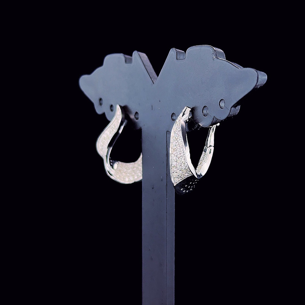 Flame Pavé Stud Earrings - Gold-Plated (Vermeil) Lab-Grown Diamonds | VE232298