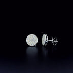 Round Pavé Cluster Stud Earrings - Gold-Plated (Vermeil) Lab-Grown Diamonds | VE232301