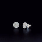 Round Pavé Cluster Stud Earrings - Gold-Plated (Vermeil) Lab-Grown Diamonds | VE232301