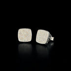 Cushion-Shaped Pavé Stud Earrings - Gold-Plated (Vermeil) Lab-Grown Diamonds | VE232304