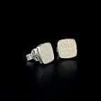 Cushion-Shaped Pavé Stud Earrings - Gold-Plated (Vermeil) Lab-Grown Diamonds | VE232304