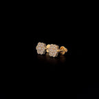 Flower Cluster Stud Earrings - Gold-Plated (Vermeil) Lab-Grown Diamonds | VE240509