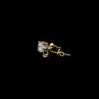 Round Solitaire Stud Earrings - Gold-Plated (Vermeil) Lab-Grown Diamonds | VE250028