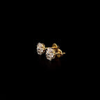Flower Cluster Stud Earrings - Gold-Plated (Vermeil) Lab-Grown Diamonds | VE250179