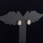 Oval Solitaire Stud Earrings - Gold-Plated (Vermeil) Lab-Grown Diamonds | VE250242