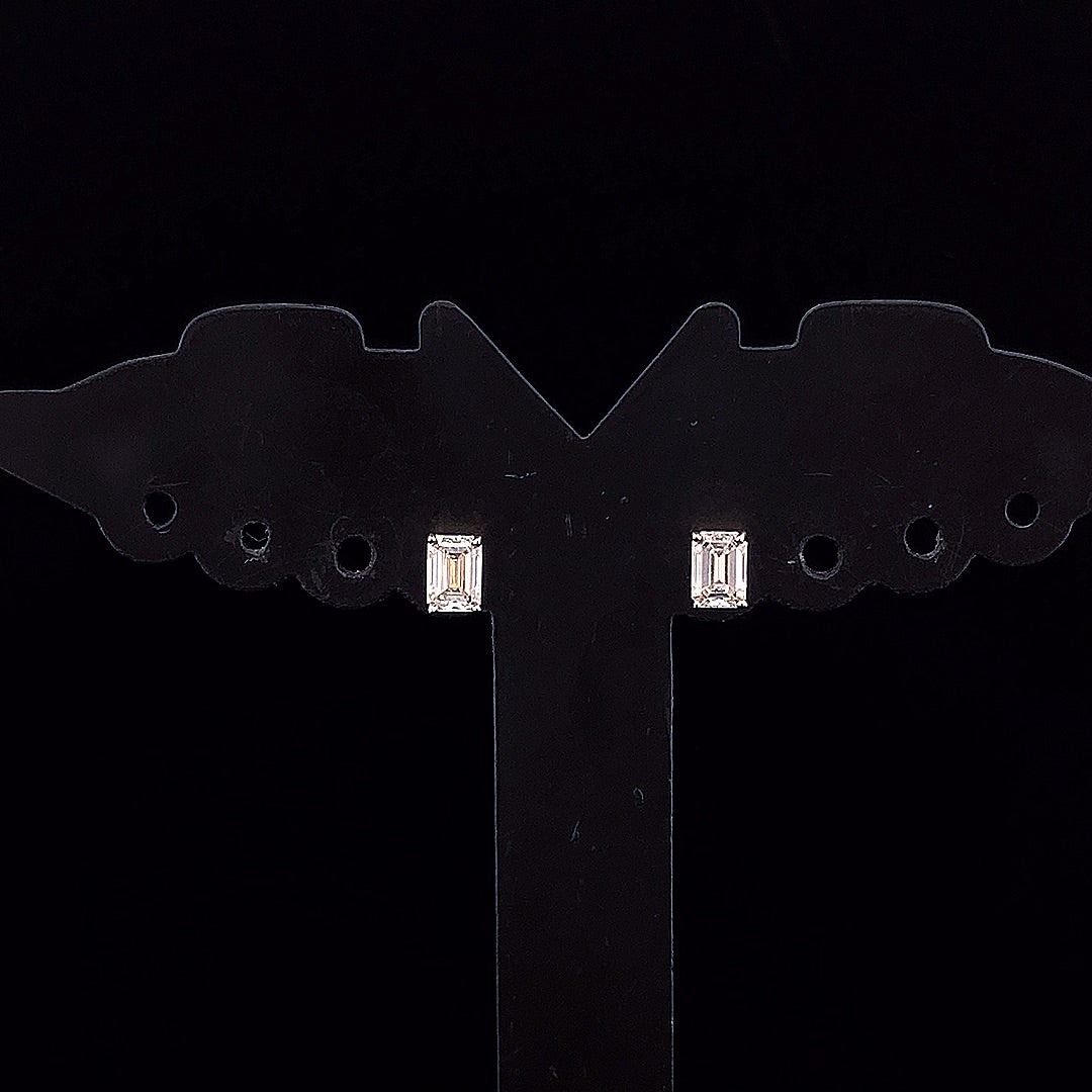 Emerald-Cut Solitaire Stud Earrings - Gold-Plated (Vermeil) Lab-Grown Diamonds | VE250260