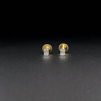 Emerald-Cut Solitaire Stud Earrings with Screw Backs - Gold-Plated (Vermeil) Lab-Grown Diamonds | VE250266