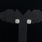 Round Solitaire Stud Earrings - Gold-Plated (Vermeil) Lab-Grown Diamonds | VE250352