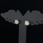 Round Solitaire Stud Earrings - Gold-Plated (Vermeil) Lab-Grown Diamonds | VE250352