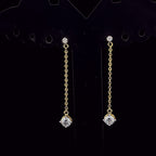 Diamond Drop Earrings - Gold-Plated (Vermeil) Lab-Grown Diamonds | VE250544