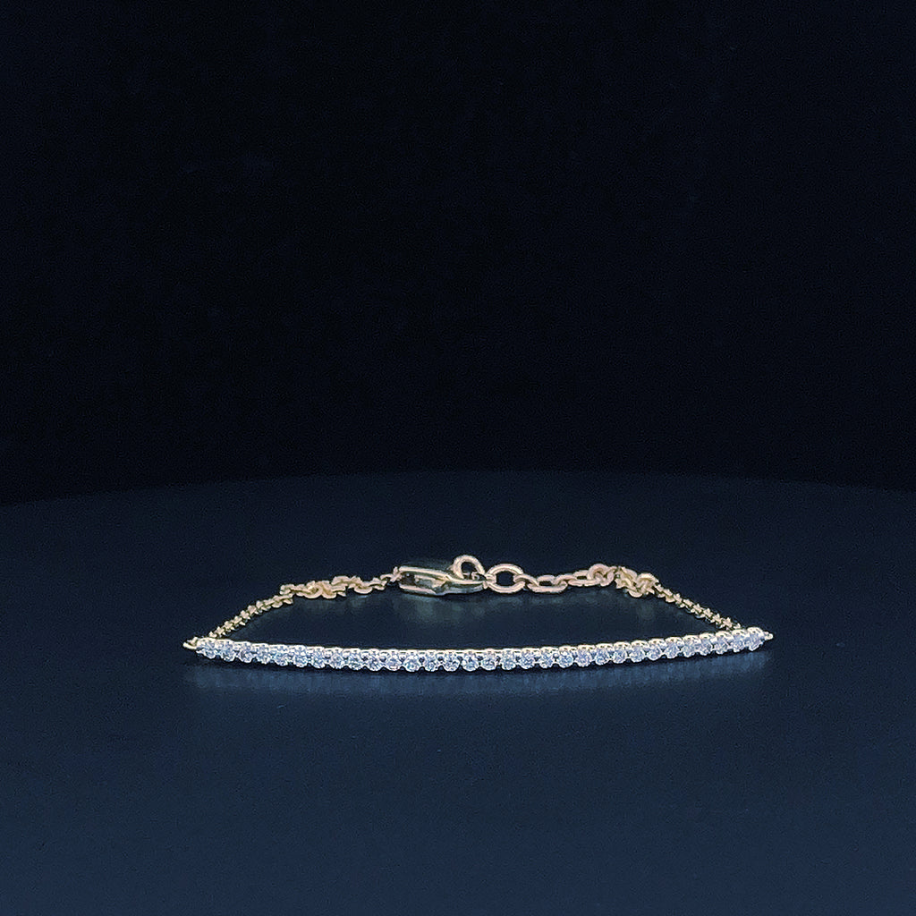 Classic Diamond Tennis Bracelet -Gold-Plated (Vermeil) Lab-Grown Diamonds | VLB00004