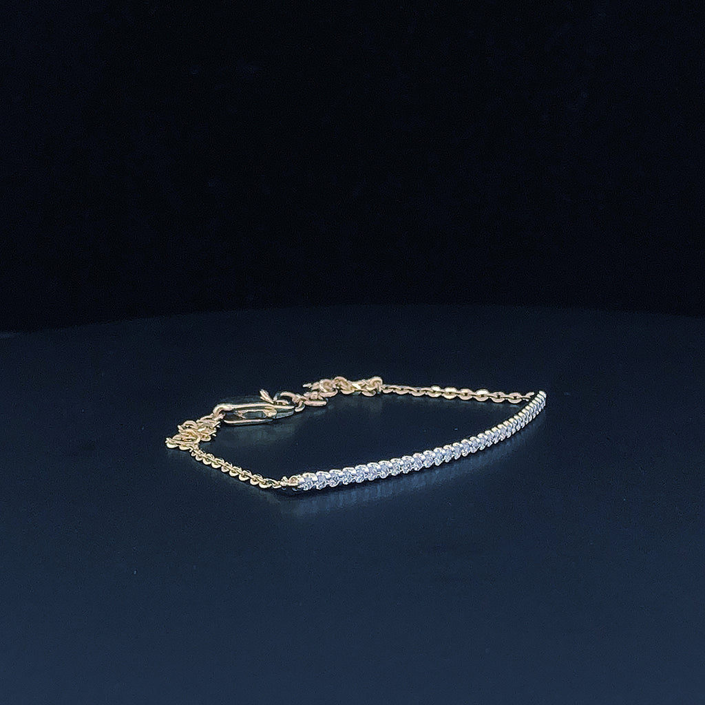 Classic Diamond Tennis Bracelet -Gold-Plated (Vermeil) Lab-Grown Diamonds | VLB00004