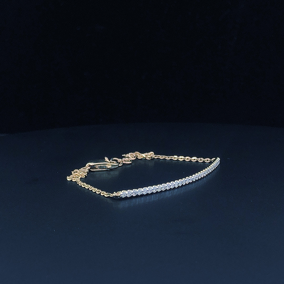 Classic Diamond Tennis Bracelet -Gold-Plated (Vermeil) Lab-Grown Diamonds | VLB00004